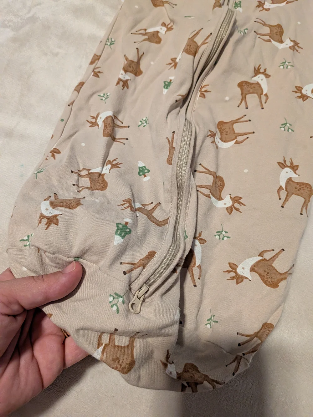 Miracle Baby Beige and Brown Deer Print Sleep Sack 0-6 Months Infant Swaddle